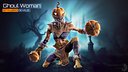 Stylized Ghoul Woman -  Pumpkin Halloween - 54