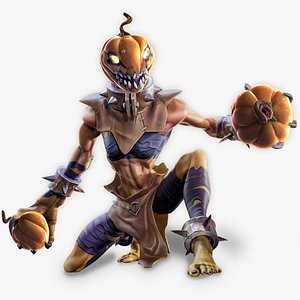 Stylized Ghoul Woman -  Pumpkin Halloween - 54