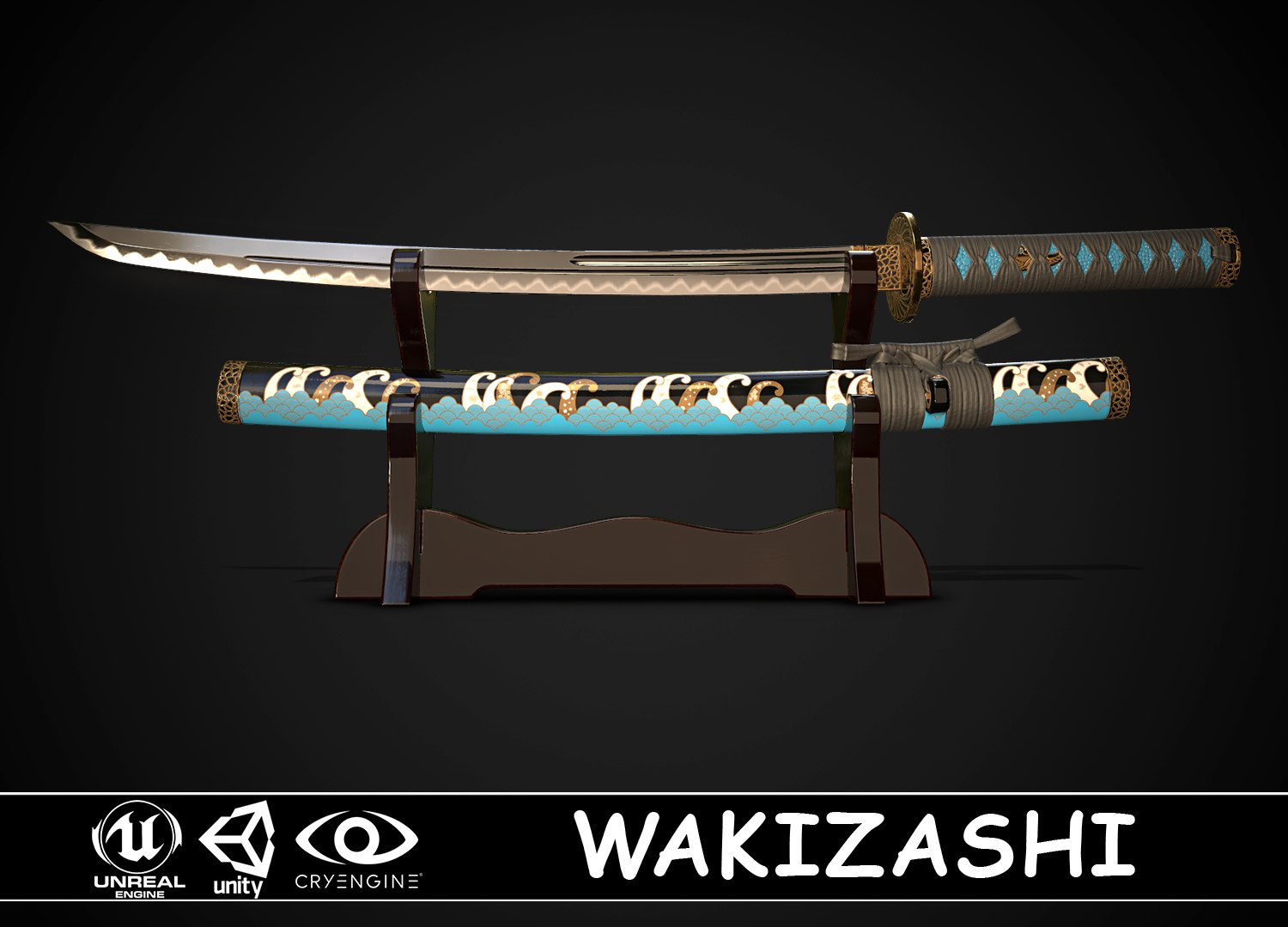 pbr unity wakizashi 3D model https://p.turbosquid.com/ts-thumb/FS/cirX5U/bmCWfy8S/preview/png/1563890346/1920x1080/fit_q87/b6f3409e9ce6cdf64e7b67bd02a5312ce4e713d0/preview.jpg