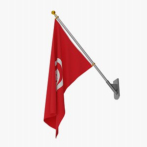 Wall Flag Tunusia 3D