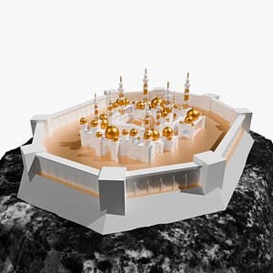 3D Modern Magnificent Mosque Architecture model