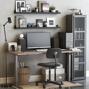 3D model IKEA office workplace 57
