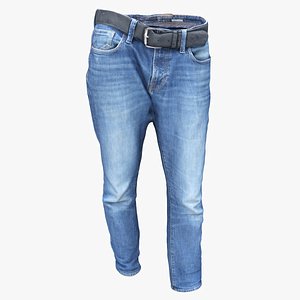 3D mens jeans clothes model