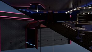 Strip Club Exterior and Interior