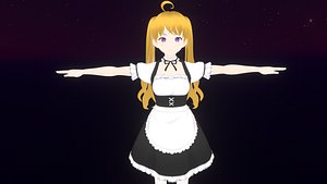 Game Ready Low Poly Anime Character Girl 37