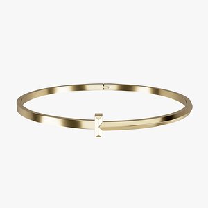 T1 Narrow Hinged Bangle 3D model