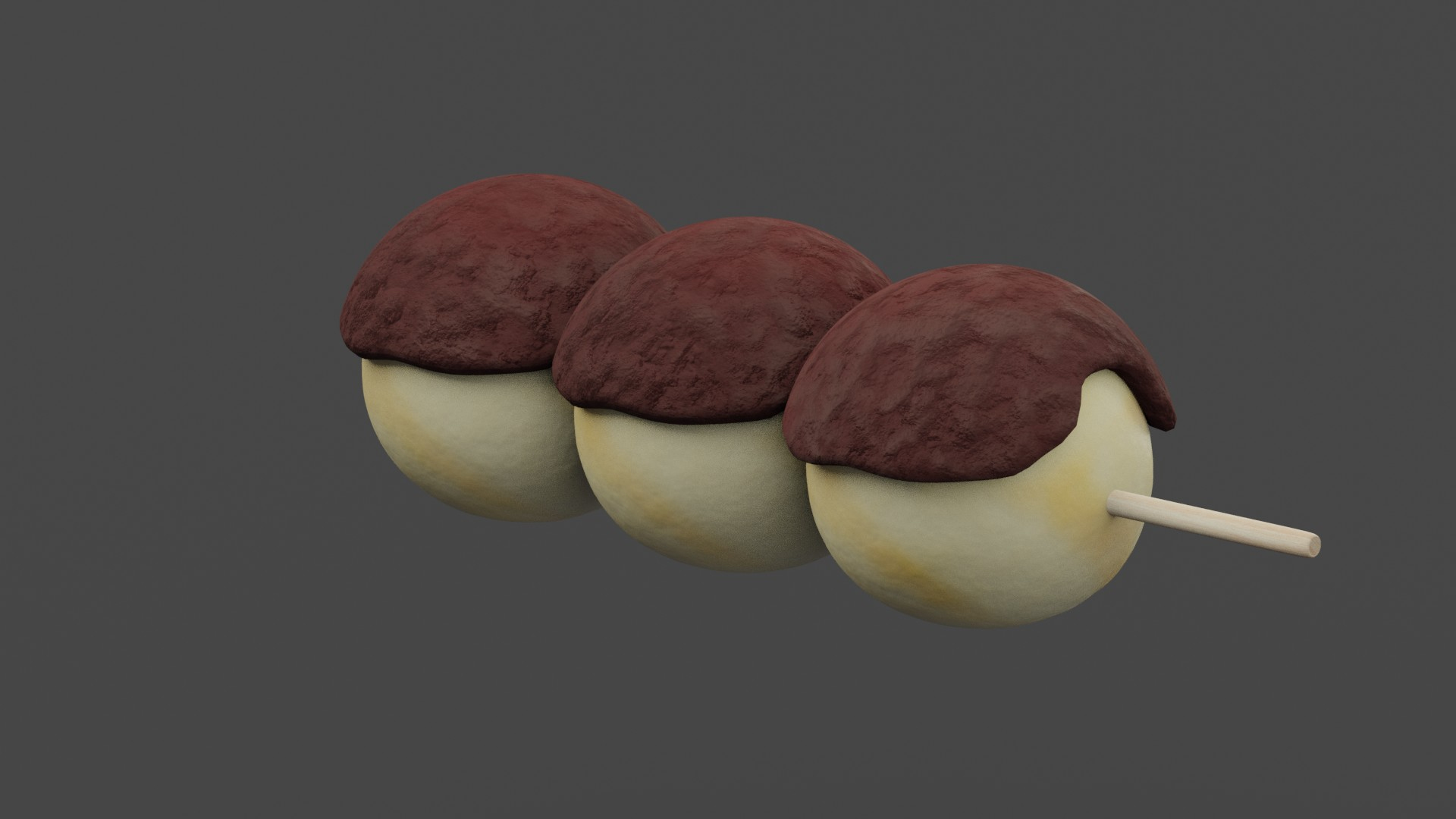 Dango Red Beans Anko 3D model - TurboSquid 1824198