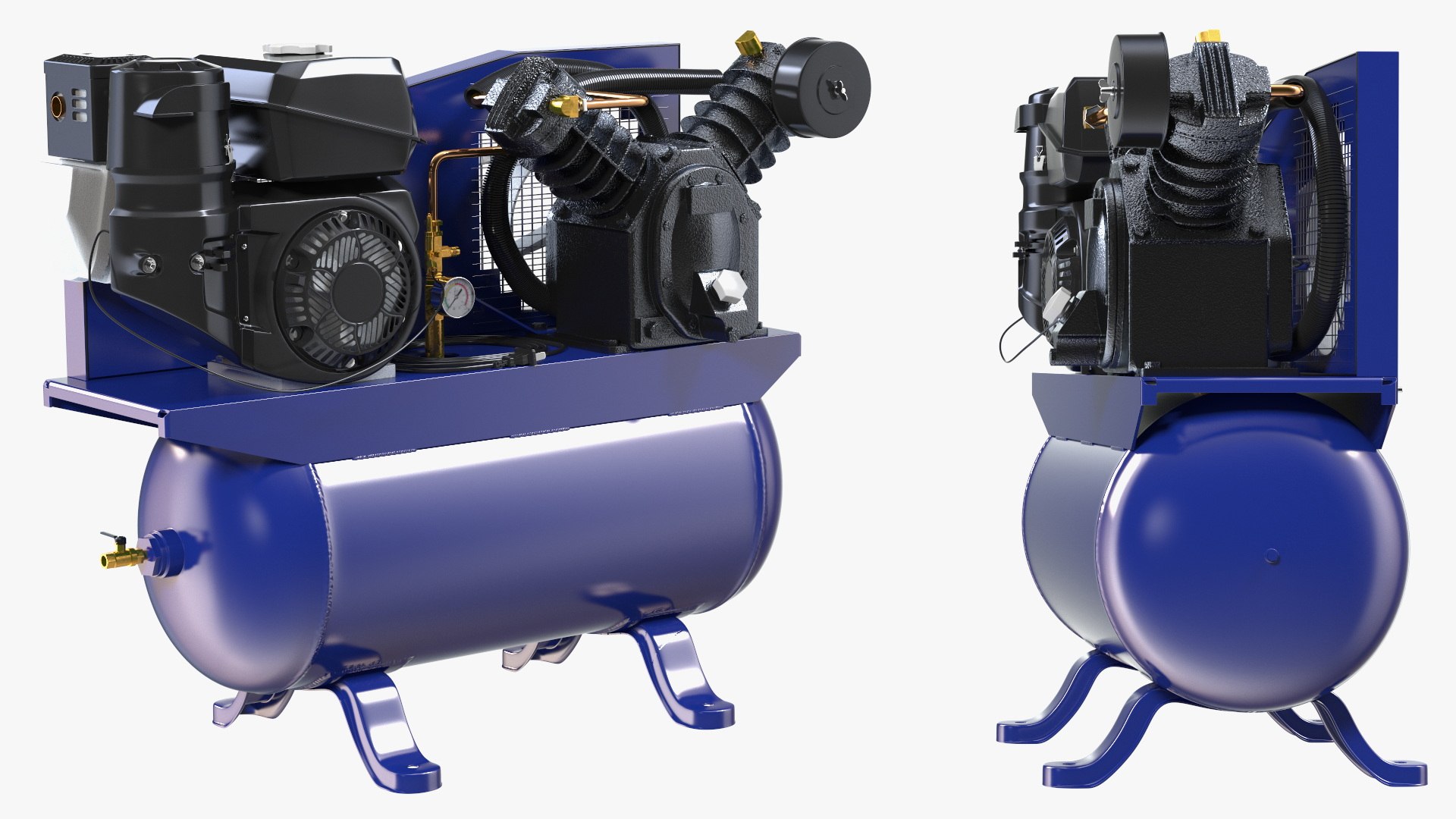 3D Piston Air Compressor Diesel Blue - TurboSquid 2148486