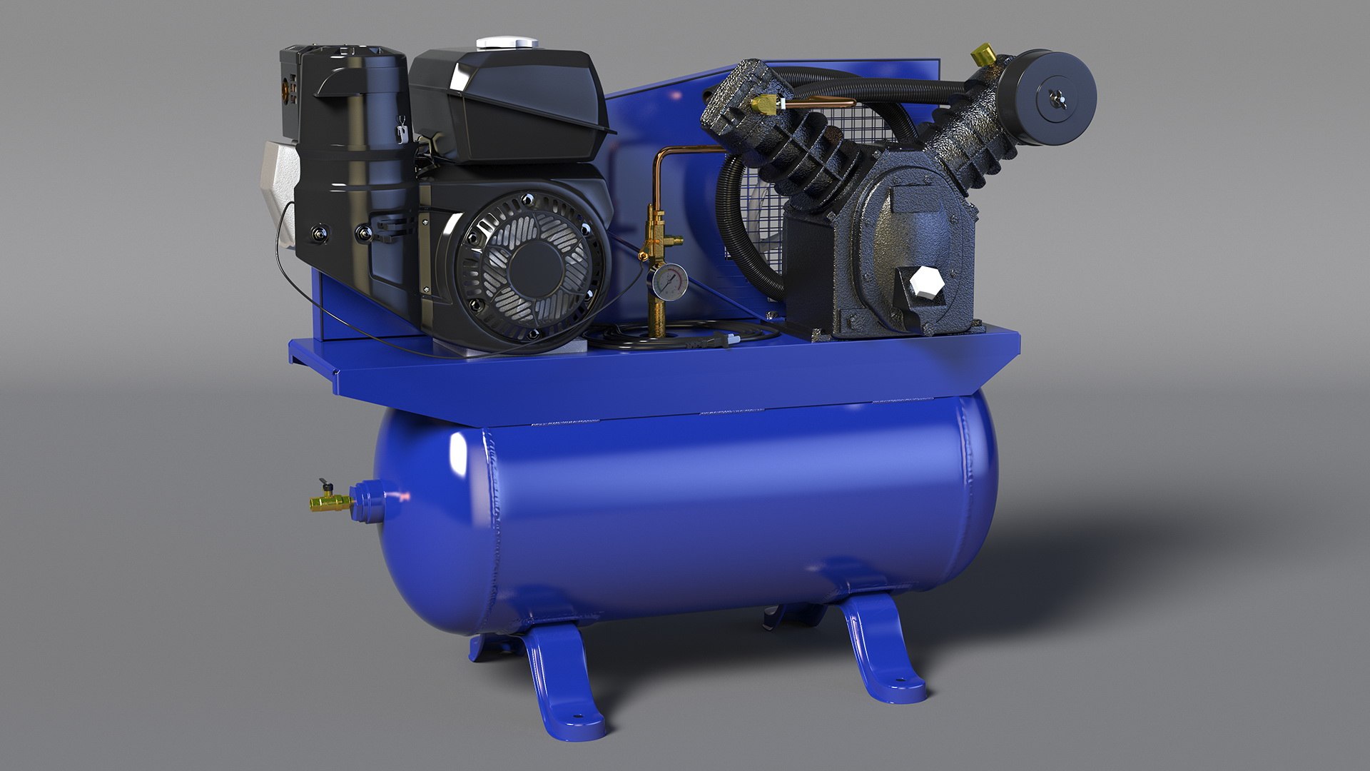 3D Piston Air Compressor Diesel Blue - TurboSquid 2148486