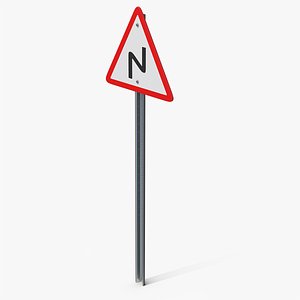 Double Bend Road Sign model