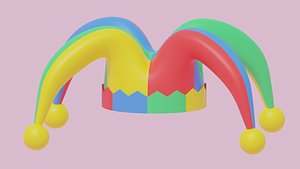Cartoon Jester Hat 3D model