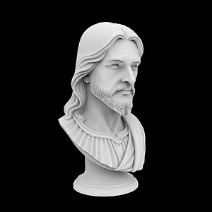 Jesus Bust Sculpture 3D Printable Mo 3D model