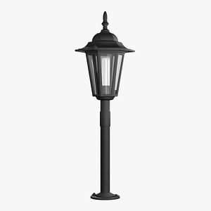 3d model of old garden lamp light bulb