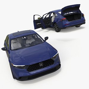 Honda Accord 2025 Dark Blue Rigged 3D model