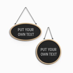 3D Display Sign &ndash; Geometric Wooden Wall Message Duo