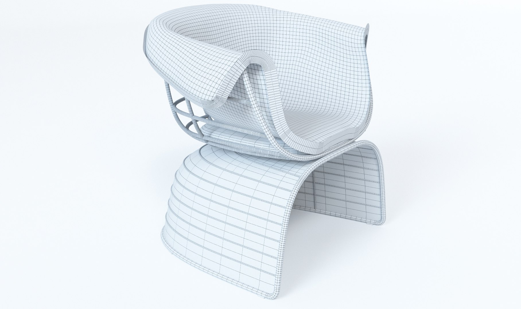 3D Crinoline Chair Armrests Polyethylene Model - TurboSquid 1390035