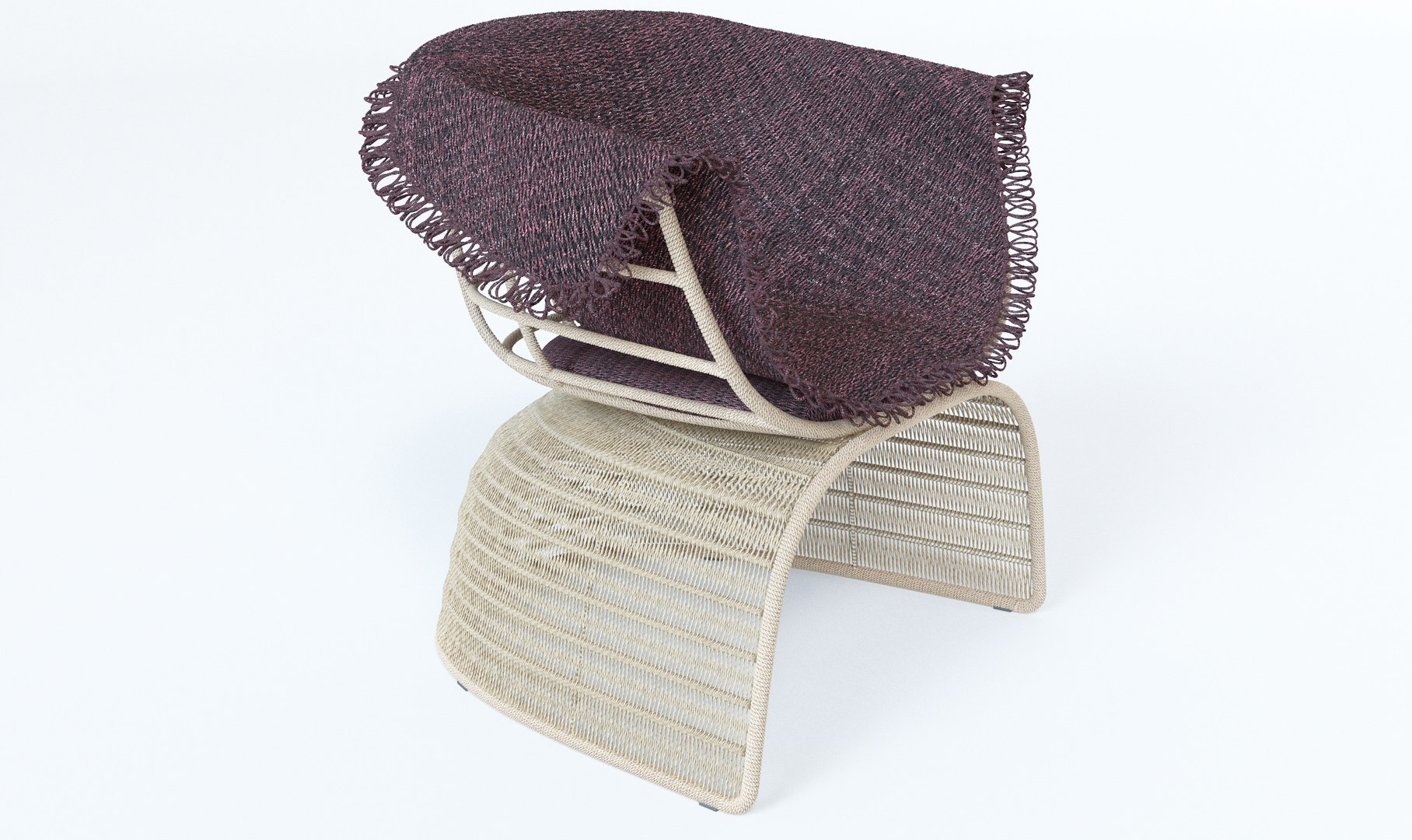 3D Crinoline Chair Armrests Polyethylene Model - TurboSquid 1390035