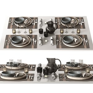 3D Tabelware 01 model