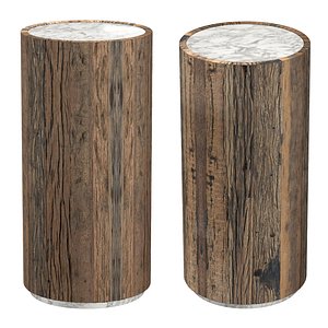 Eli Wood Tall Side Table
