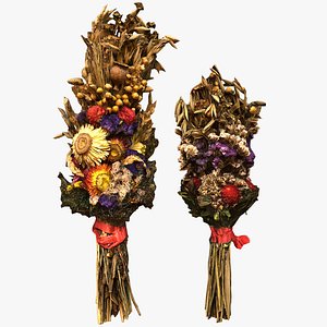 3D Flowers with Herbs Alchemist and Witch Set