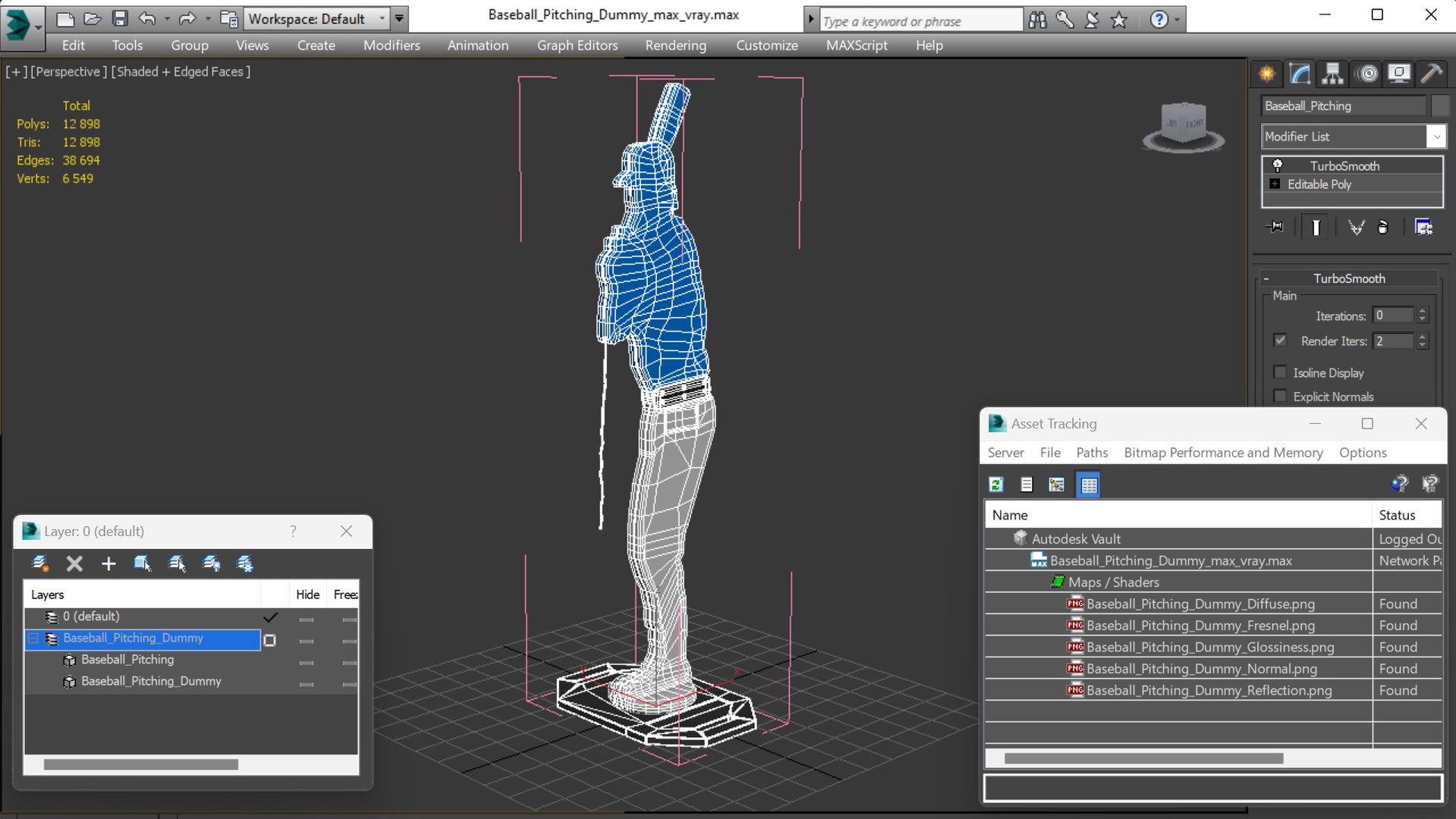 Baseball Pitching Dummy Model - TurboSquid 2221522