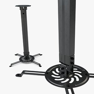 Universal Projector Ceiling Mount System Black