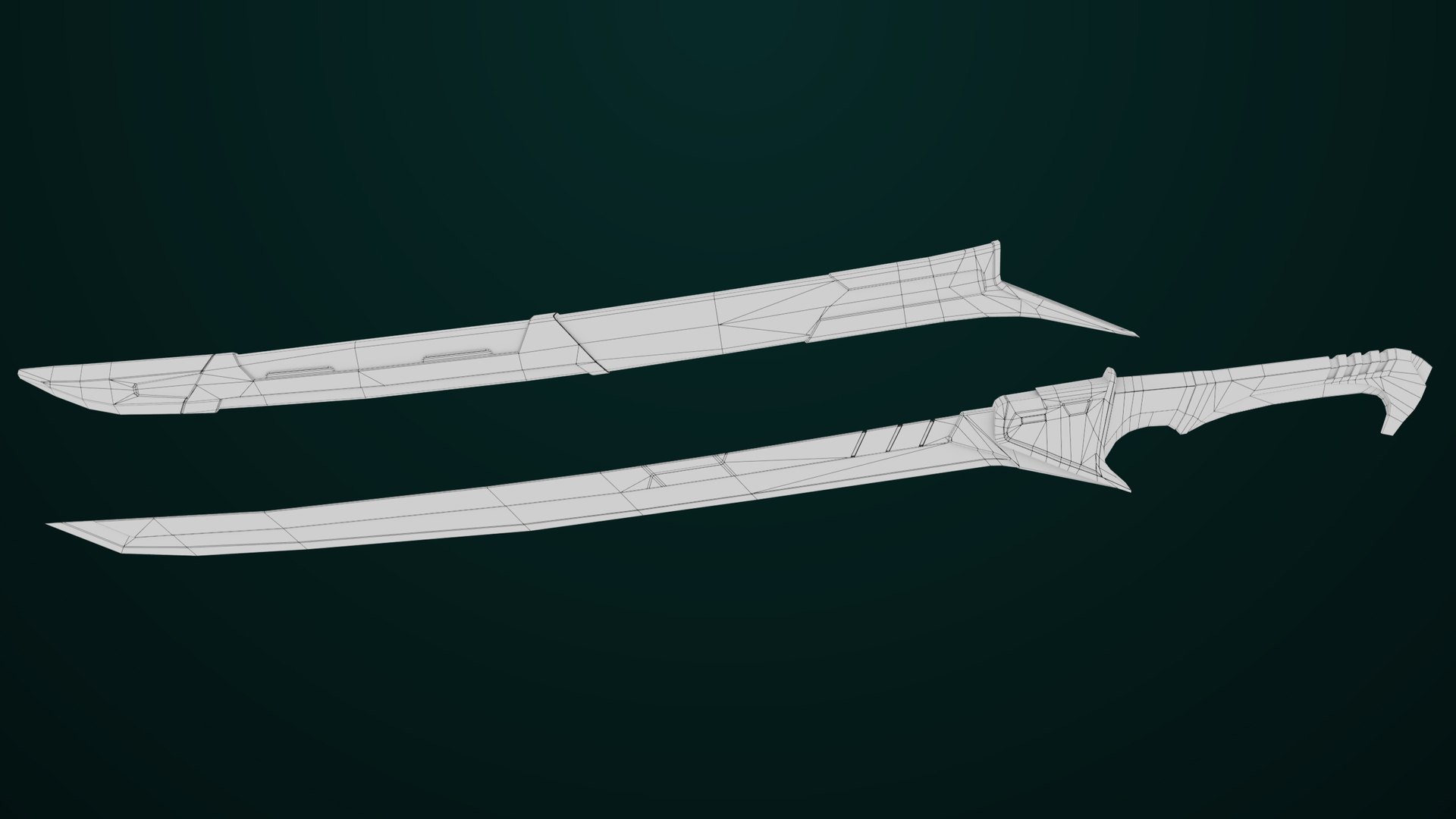 3D Sci-Fi Sword 03 All PBR Unity UE Textures Included model ...