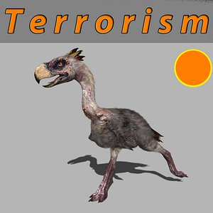 terror bird phorusrhacos 3D model