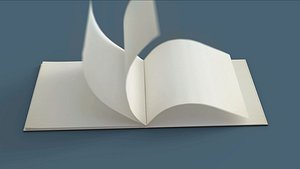 Animation notebook openning realistic.