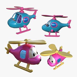 Cartoon Helicopter 3D model