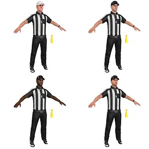 pack football referee 3D model