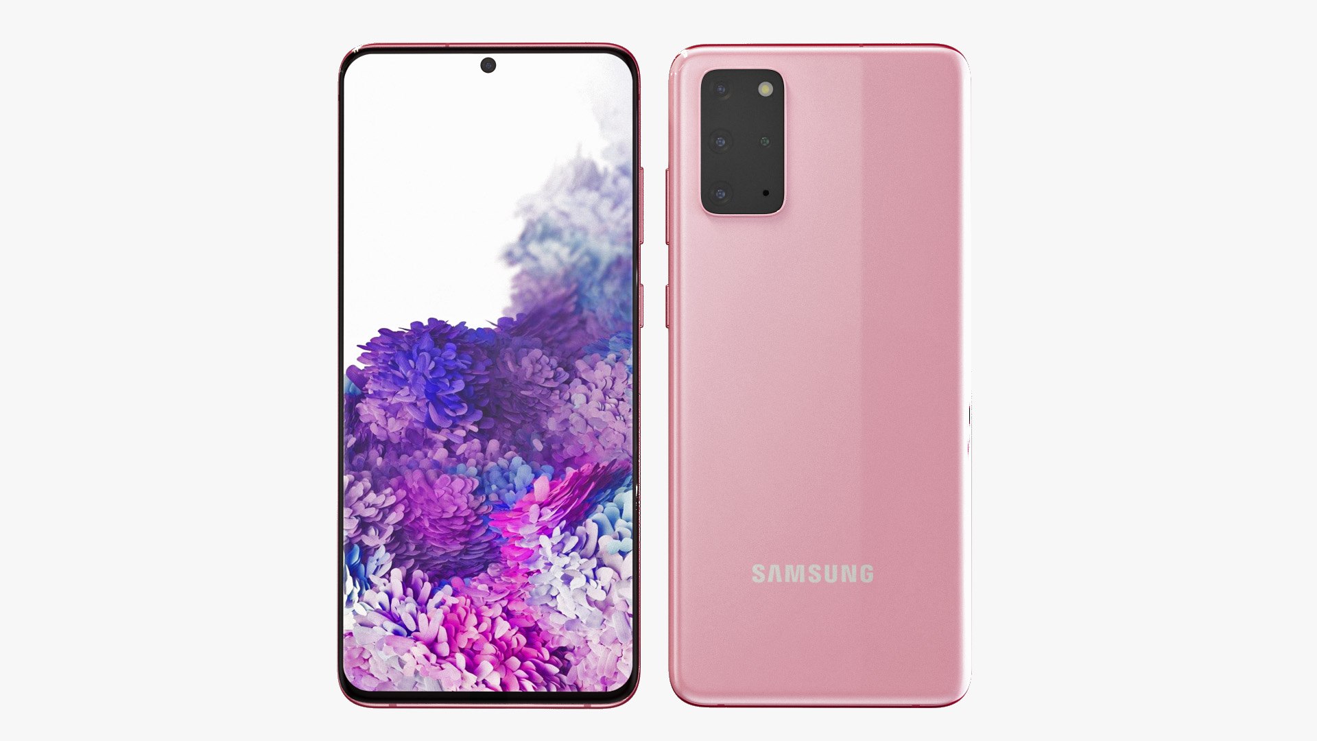Samsung Galaxy S20 Plus Red 3D model preview