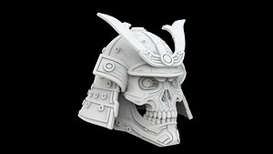 3D Cyberpunk Samurai Skull 3D Print Model
