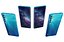 TCL 20 Pro Schwarz und Blau Low Poly