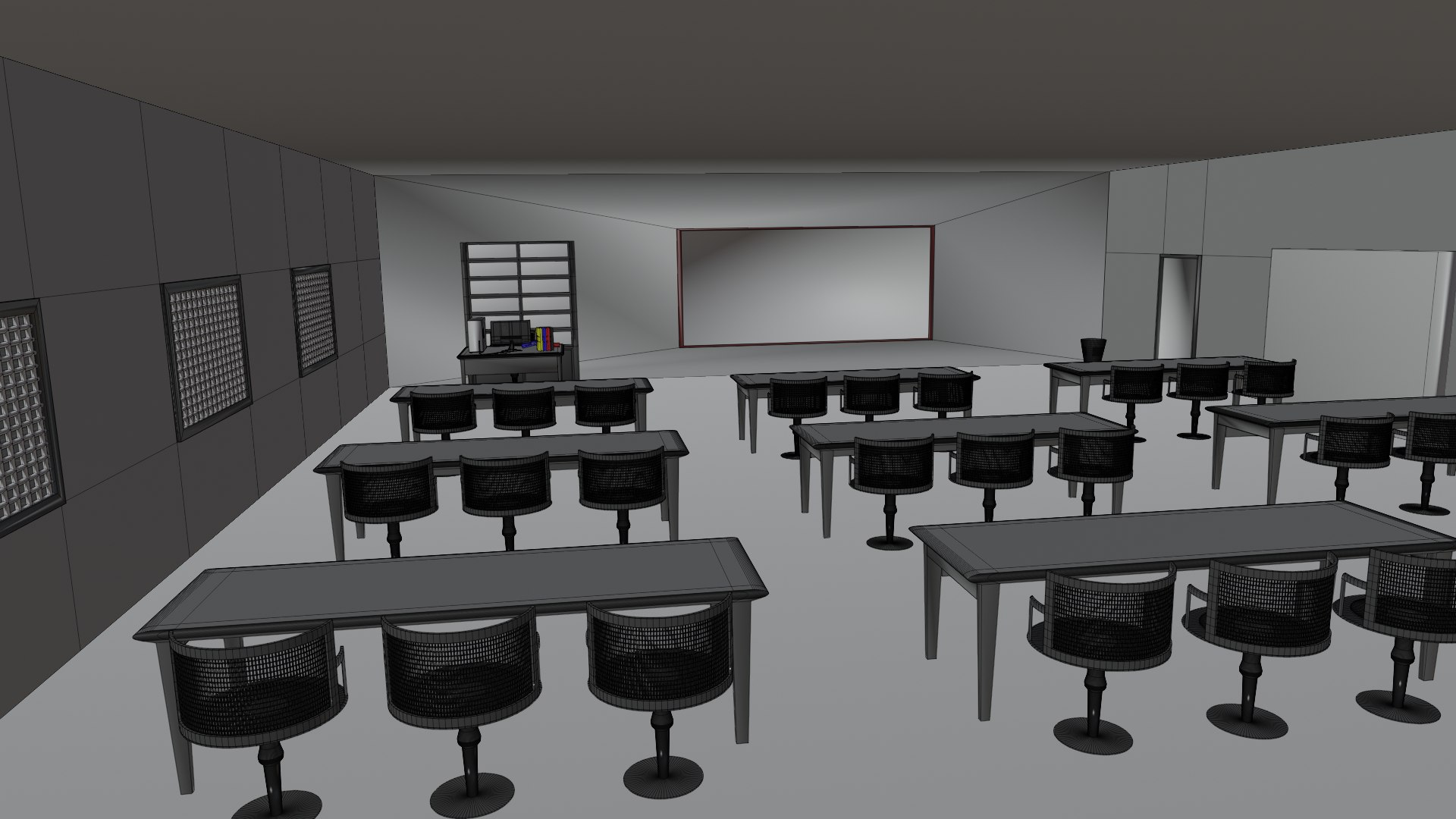 3D Classroom Interior Model - TurboSquid 2056029