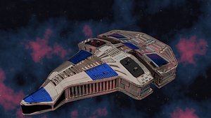 3D Blender to UE Shuttle Dromedary Class