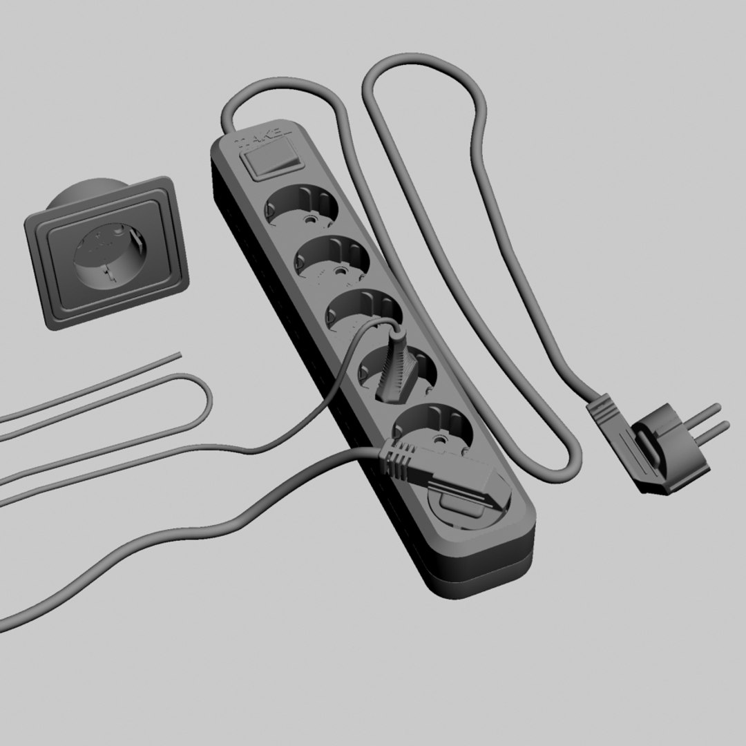 multi plug 3d model