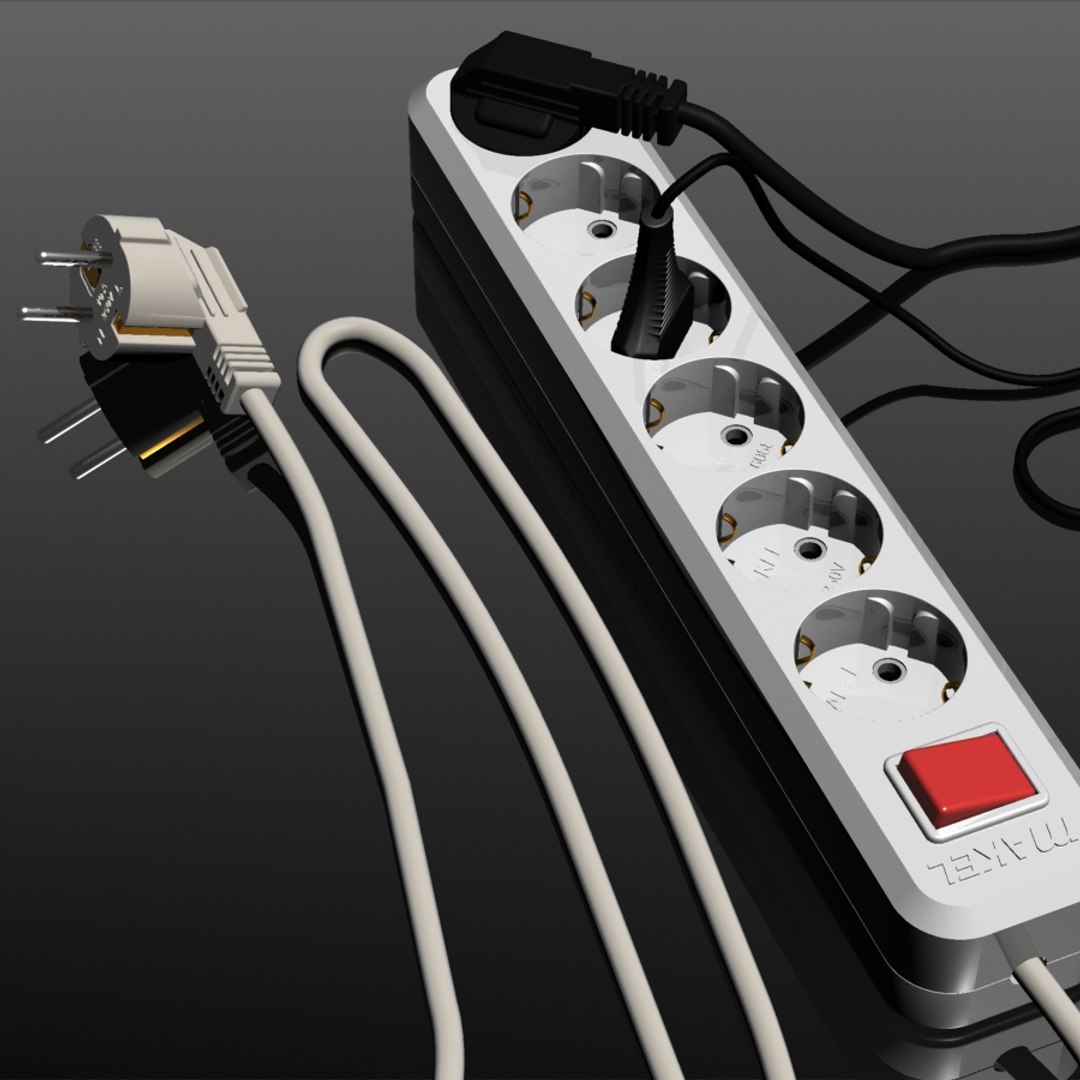 multi plug 3d model