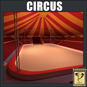 3d model circus interior exterior