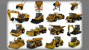 3D model Mining Machinery Equipment Pack