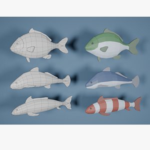 3D Low Poly Fish model