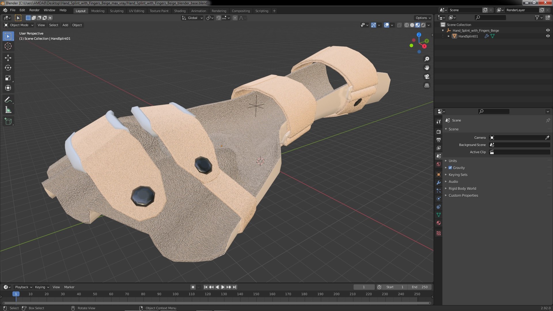 Hand Splint with Fingers Beige 3D model https://p.turbosquid.com/ts-thumb/FU/3dMArk/9r/handsplintwithfingersbeige3dmodel024/jpg/1693814084/1920x1080/fit_q87/d1eedd458491e72e6d2a22f7f5fb8c852933ad22/handsplintwithfingersbeige3dmodel024.jpg