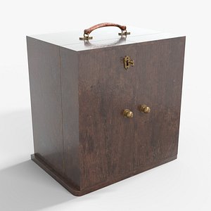 3D Medical Chest With Bottles Low-poly model