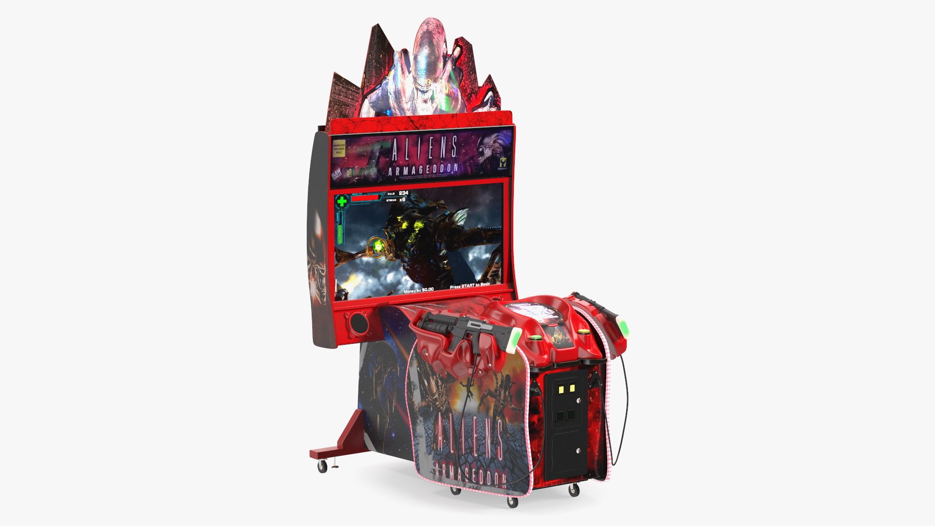Aliens Armageddon Arcade Shooting Game On State 3D model preview