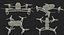Parrot Bebop Quadcopter Drone 3D Models Set