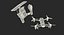 Parrot Bebop Quadcopter Drone 3D Models Set