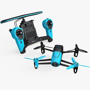 Parrot Bebop Quadcopter Drone 3D Models Set