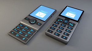 CELL PHONE cartoon TWO MODEL RIGGED and READY fo animation