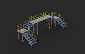 Industrial Bridge 3D model 3D