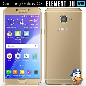 3d samsung galaxy c7 element
